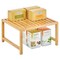mDesign Natural Bamboo Storage Shelf - Food/Kitchen Organizer - Natural Bamboo